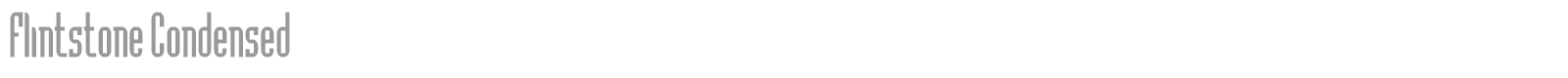 Flintstone Condensed font preview